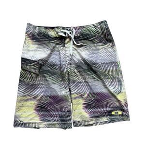 Mens Oakley Palmville Tropical Print Swimming Trunks Board Shorts - Sz 34